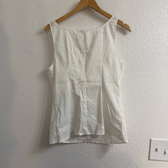Rebecca Taylor Elegant White Sleeveless Bow Top Size 12 - Picture 2 of 4